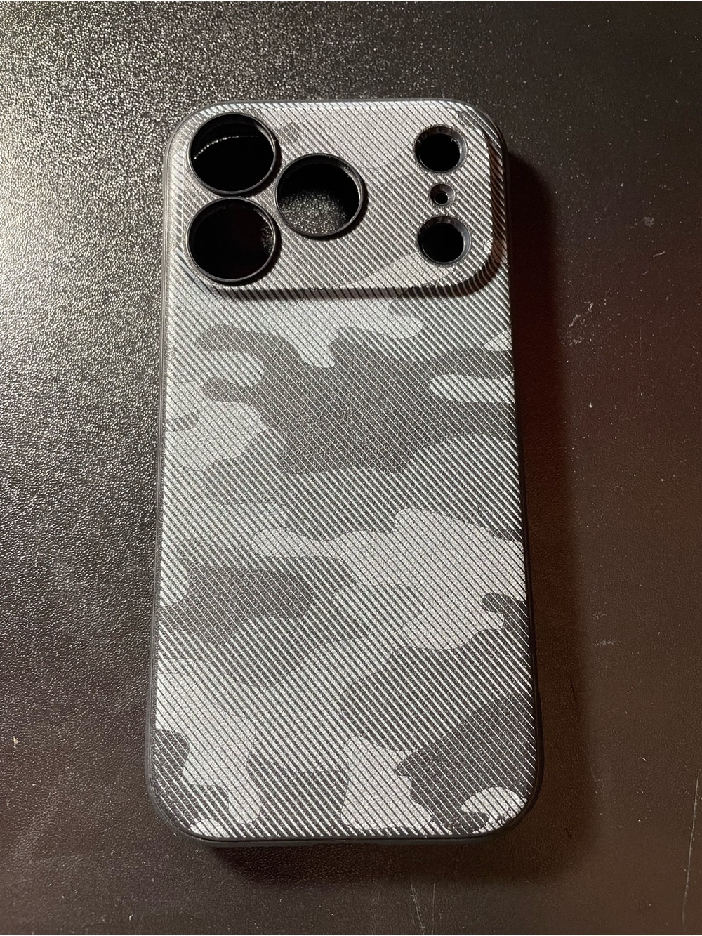 iPhone 17 pro max black and gray camouflage case